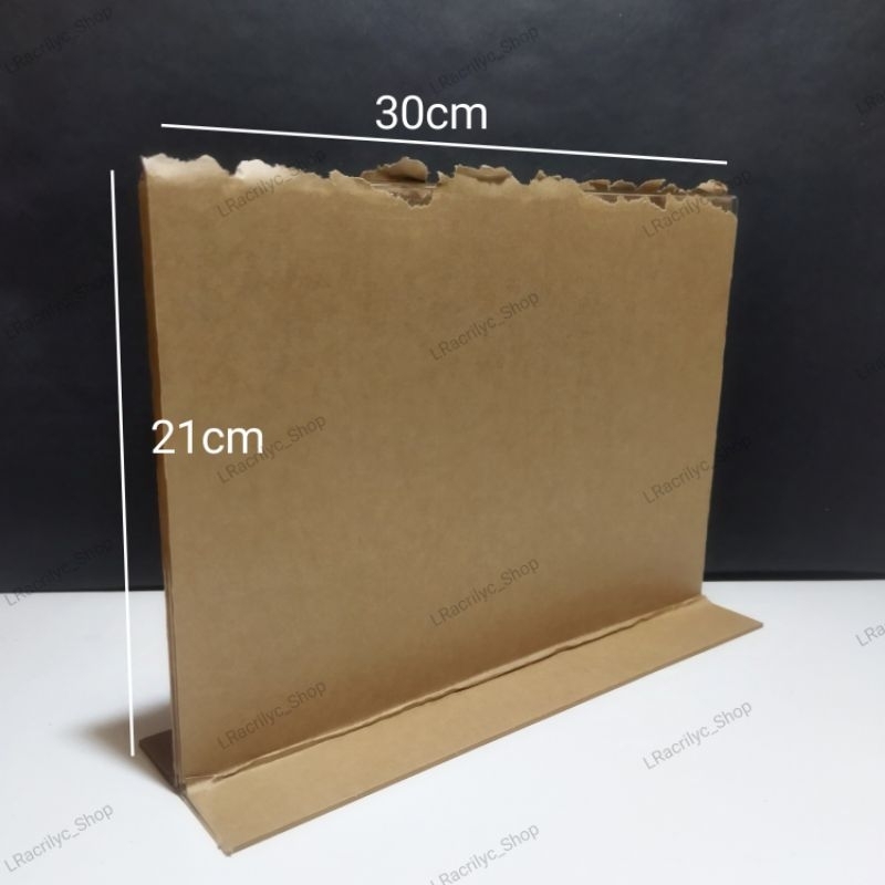 AKRILIK TEMPAT BROSUR/TENT HOLDER/TENT CARD UKURAN A4 LANDSCAPE T