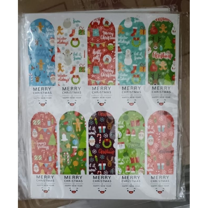 

sticker NATAL & thank you 100 pcs