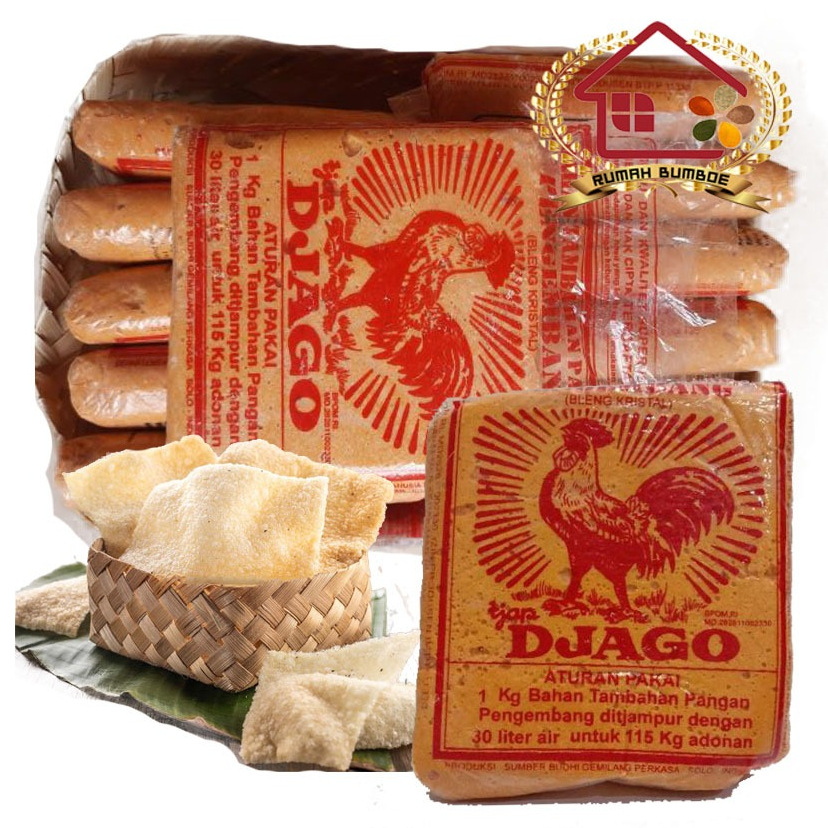 

(12 pcs x 1 besek) DJAGO Puli Bahan Kerupuk Mekar Dan Bagus Campuran Untuk Tepung