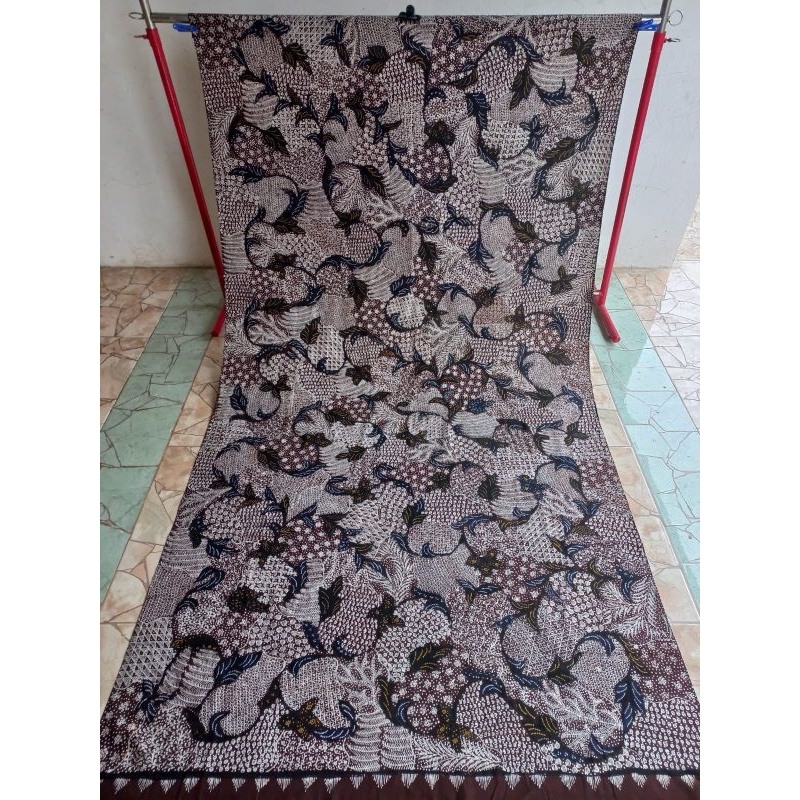 Kain Batik Tulis Pamekasam Madura Motif Dasar Sekar Jagad Cantik Elegan Ukuran Jarik Panjang
