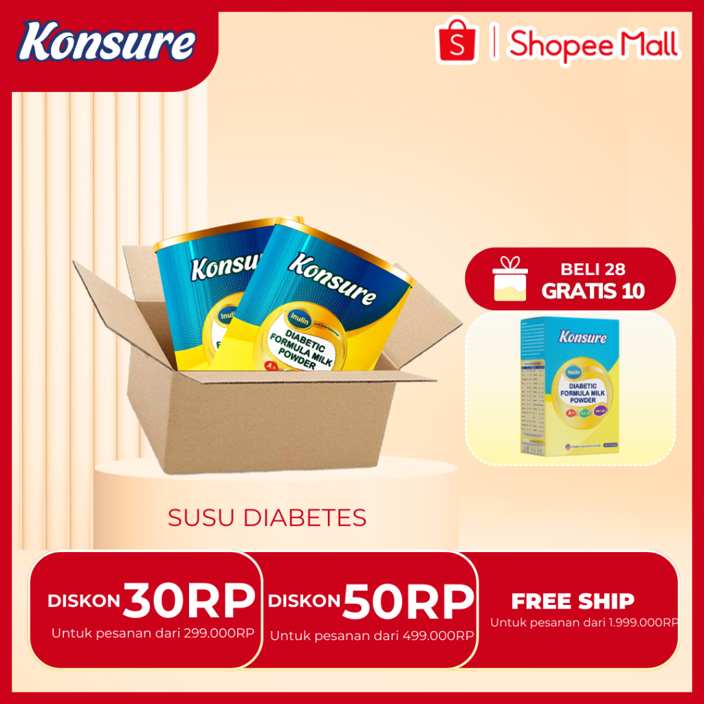 

[ BELI 28 GRATIS 10] KONSURE SUSU DIABETES IMPOR 1 KALENG 500mg | NUTRISI UNTUK DIABETES, MERANGSANG PANKREAS PRODUKSI INSULIN ALAMI