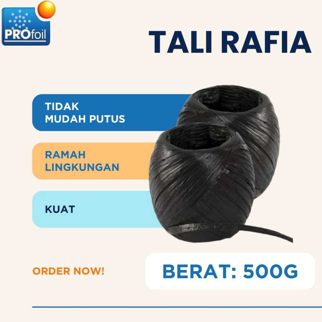 

Tali Rafia | 500gr | Tali Rafia Hitam | Tali Pengikat | Kuat | Tahan Lama