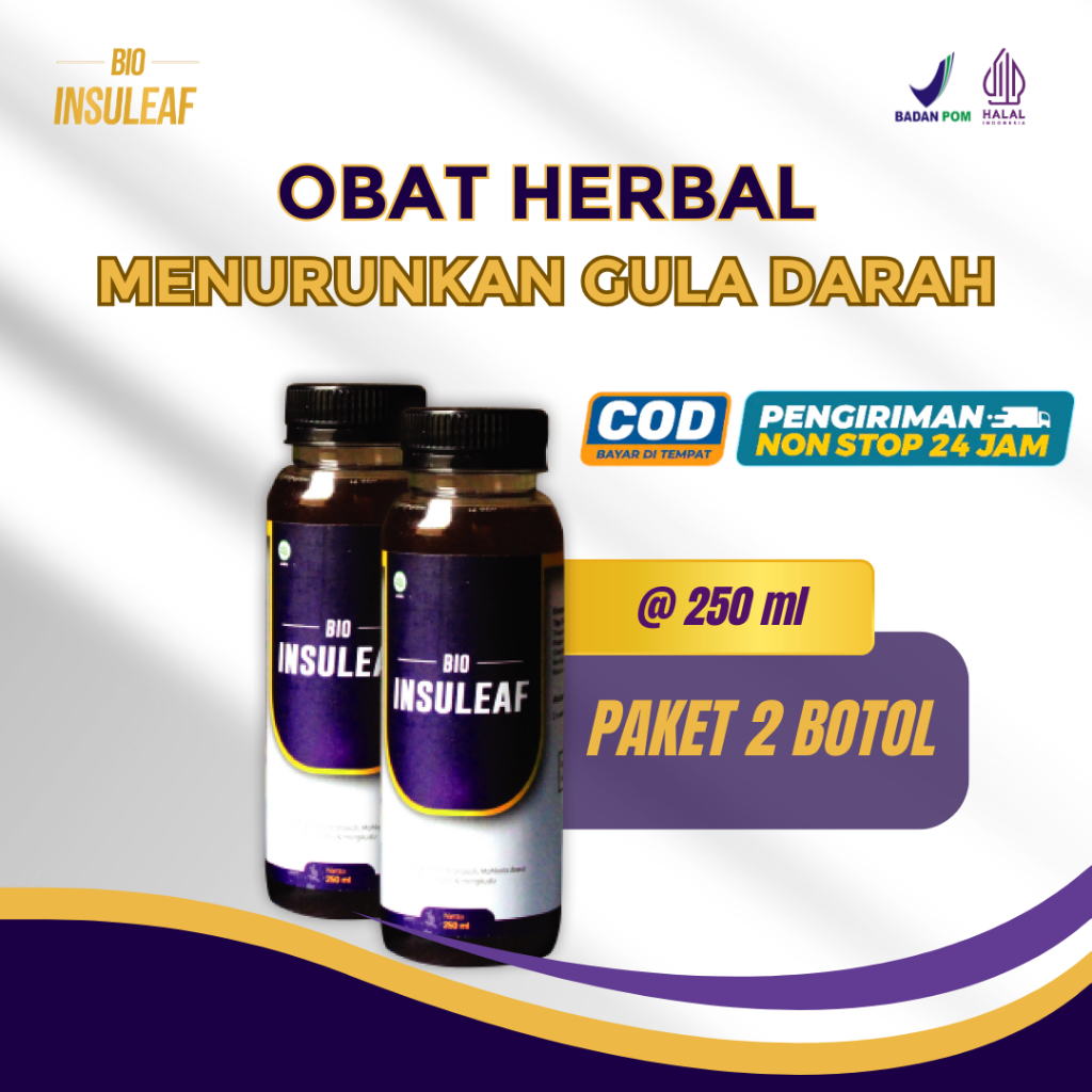 

Bio Insuleaf Herbal Alami Atasi Kolestrol & Diabetes Original 2 Box