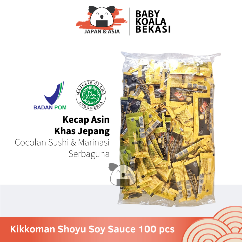 

KIKKOMAN Shoyu Kecap Asin Jepang Sachet 5ml x 100 pcs Halal - Bekasi