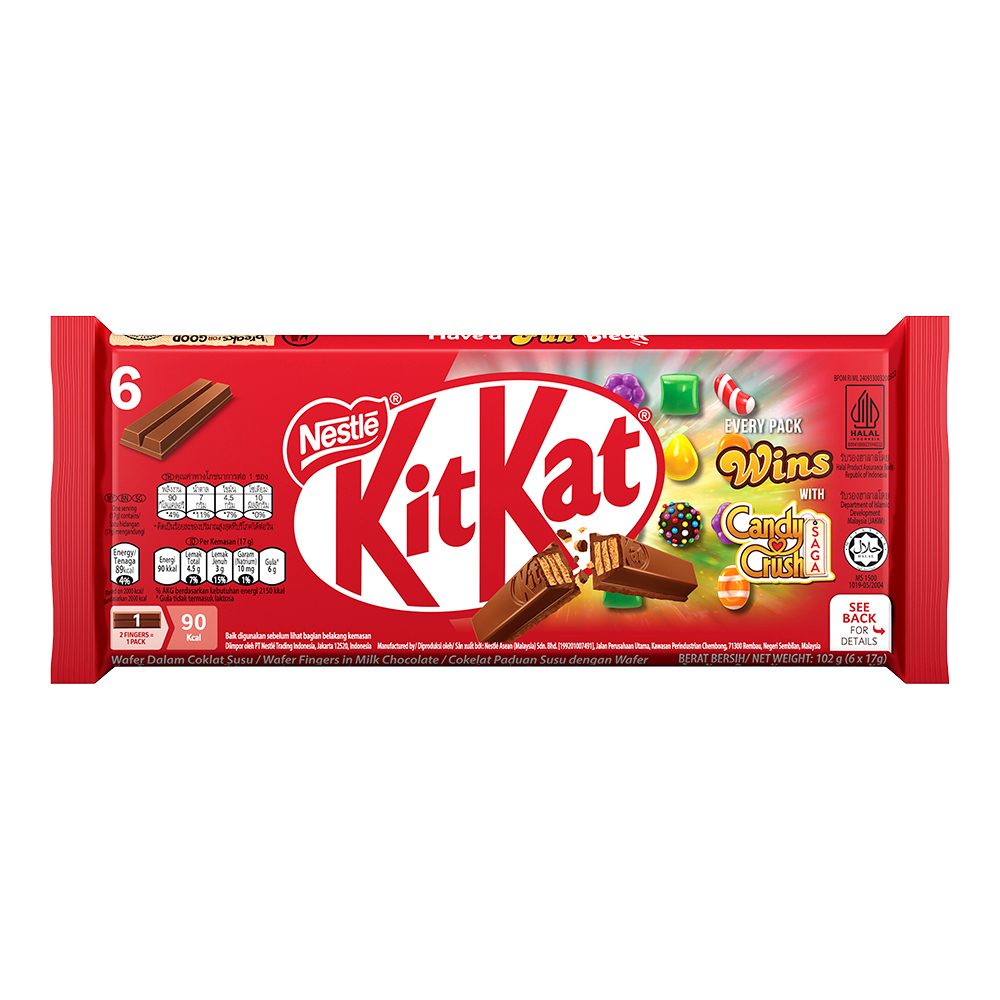 

KitKat Cokelat Red 2F 6 x 17 g