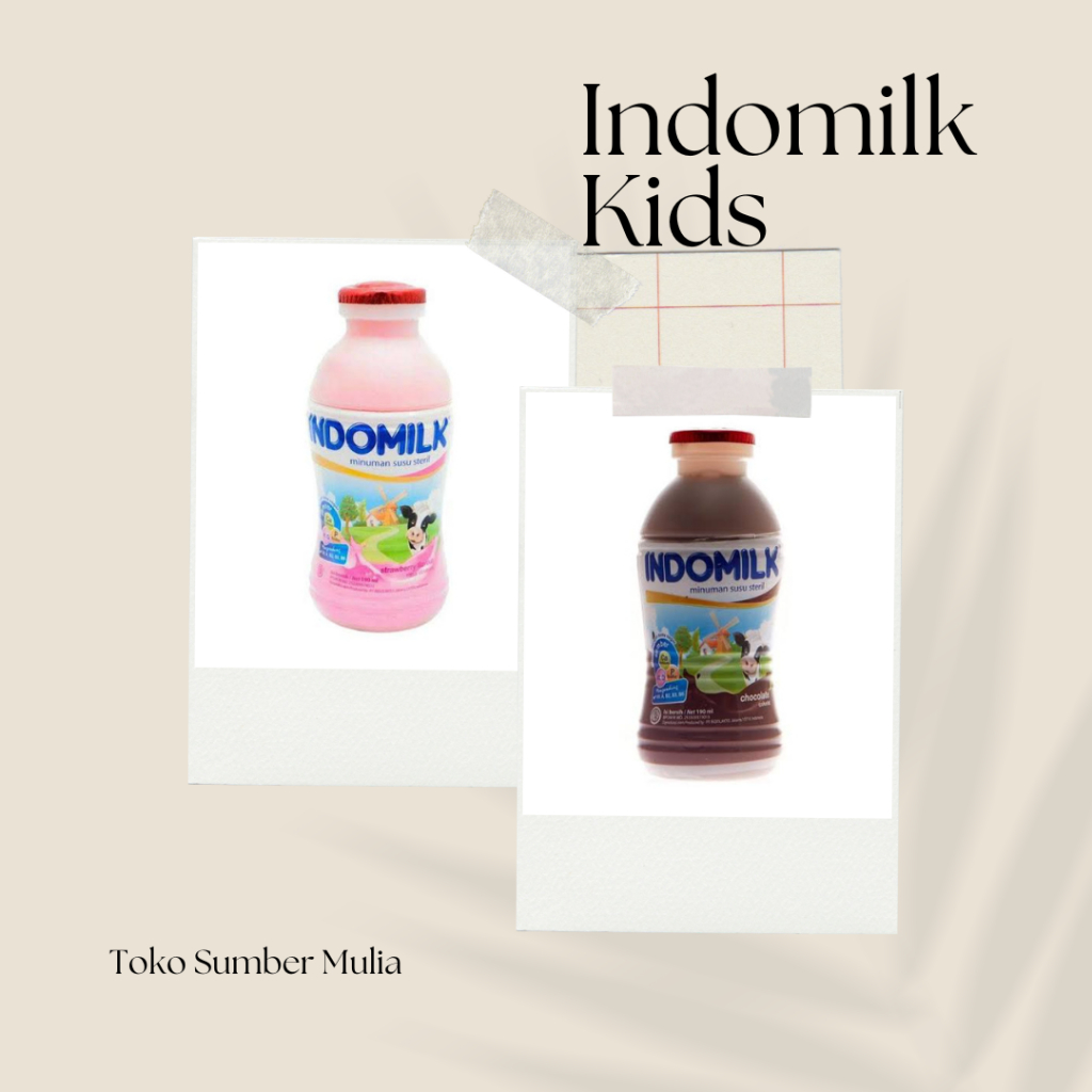 

Susu Indomilk Kids Botol Rasa Stroberi & Cokelat