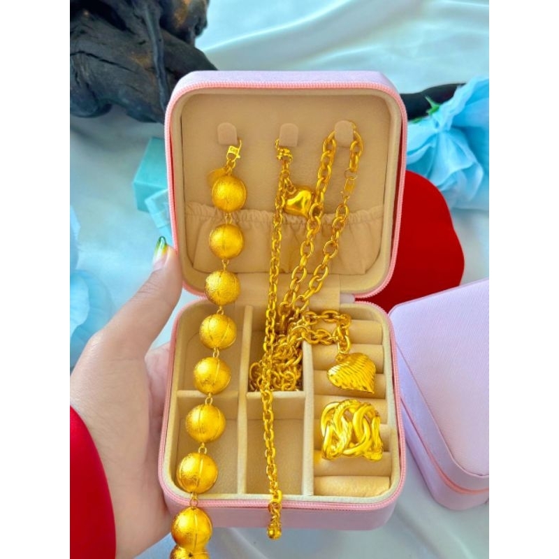 satu set /perhiasan gelang mas Bangkok lapis emas 24k/99% mirip emas asli