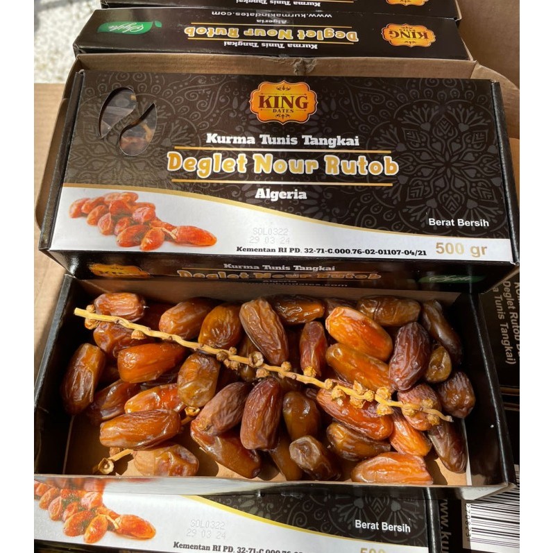 

Kurma Tunisia Tangkai Deglet Nour Dates Algeria King Dates 500gr