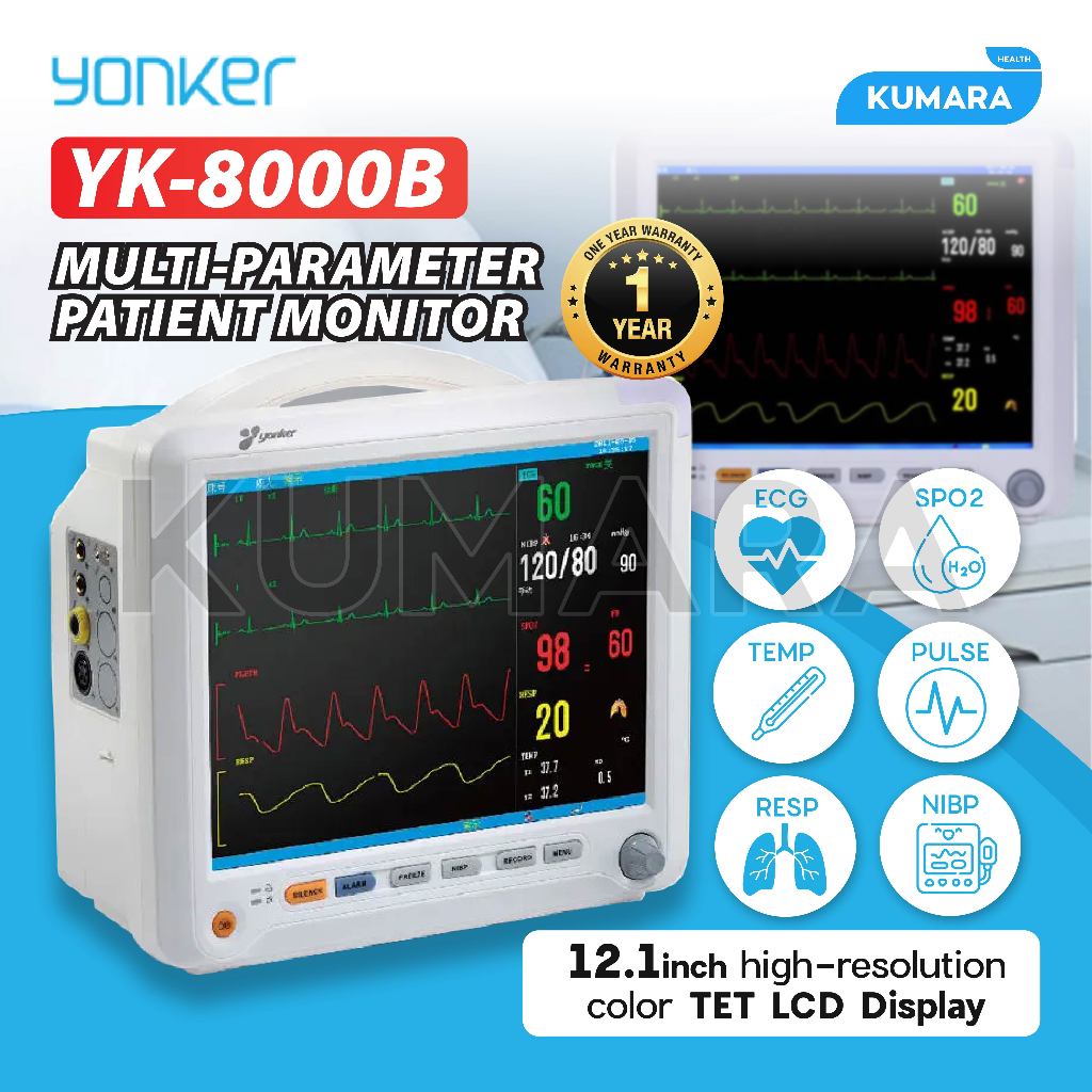 YONKER - Patient Monitor YK-8000B / Multi-Parameter Patient Monitor