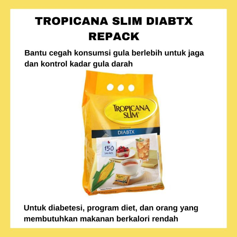 

REPACK TROPICANA SLIM DIABTX 20 SACHET DENGAN BAHAN ALAMI UNTUK DIABETESI DAN PROGRAM DIET BPOM MEMBANTU JAGA DAN MENGONTROL KADAR GULA DARAH