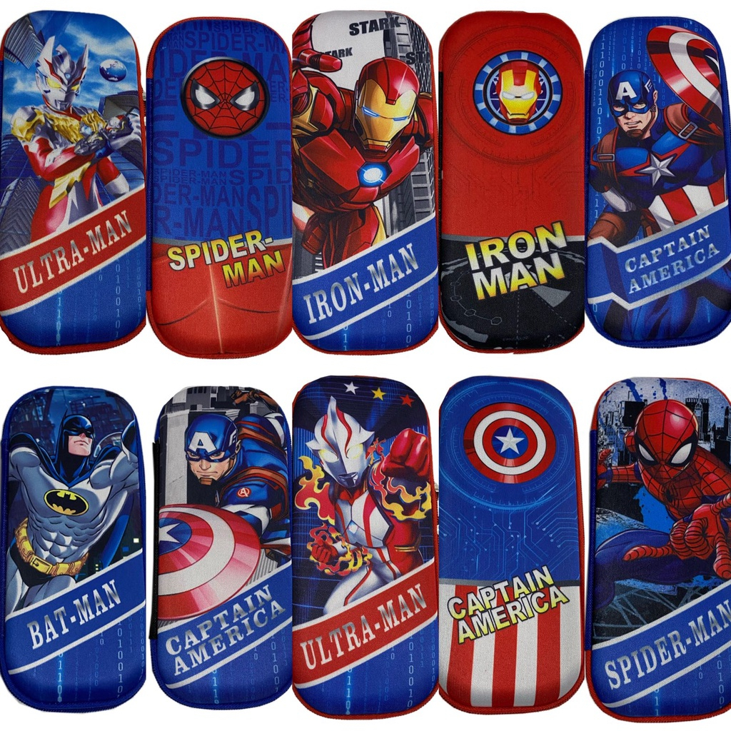 

kotak pensil superhero tempat pensil anak laki-laki hardcase import random
