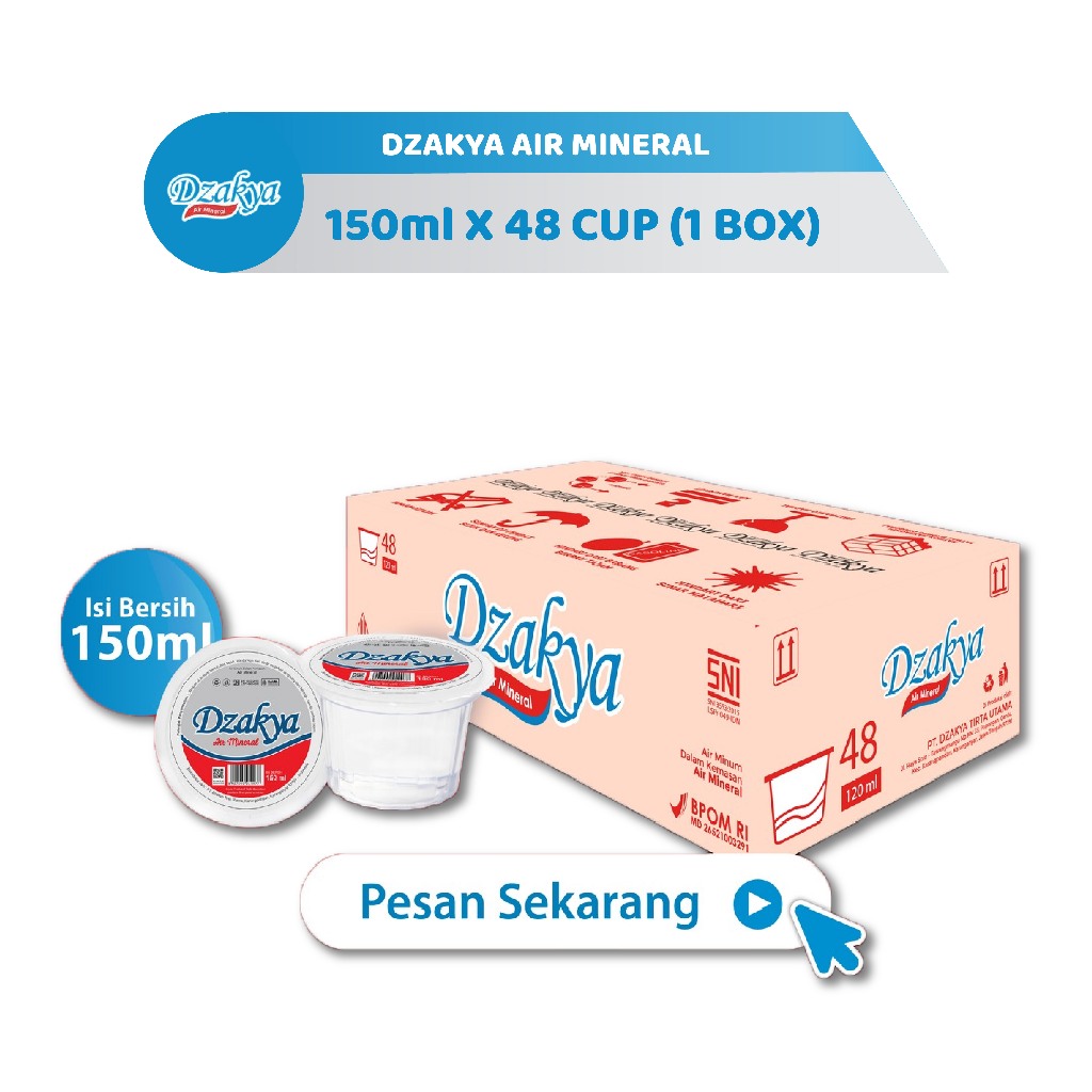 

AIR MINERAL DZAKYA 150 ML /1 KARTON ISI 48 CUP