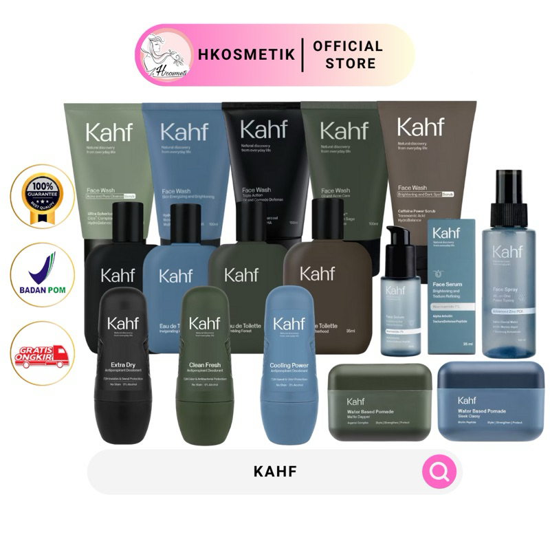 Kahf Cleanser Face Scrub - Kahf Deodorant - Kahf Pomade - Kahf Eau De Parfum