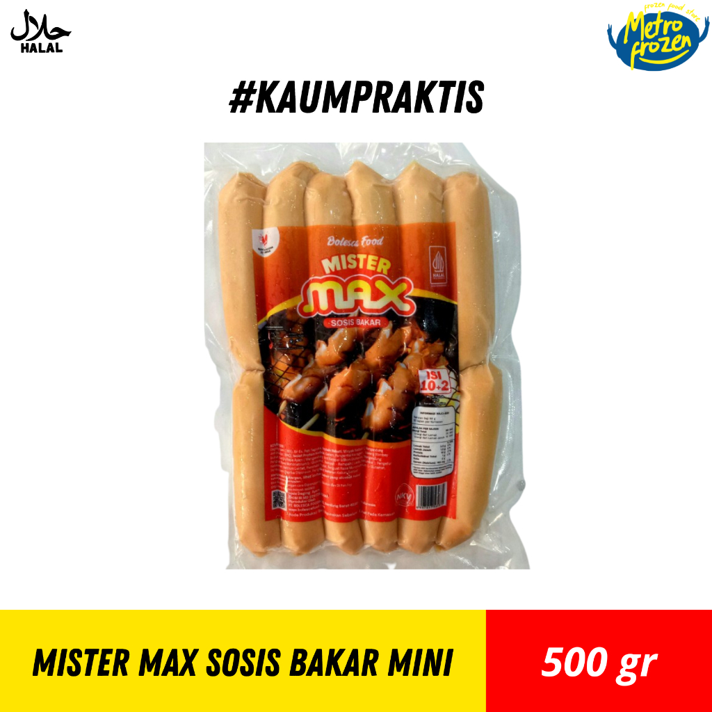 

Mister MAX Sosis Bakar 500gr //mister max sosis bakar mini //mister max sosis bakar jumbo