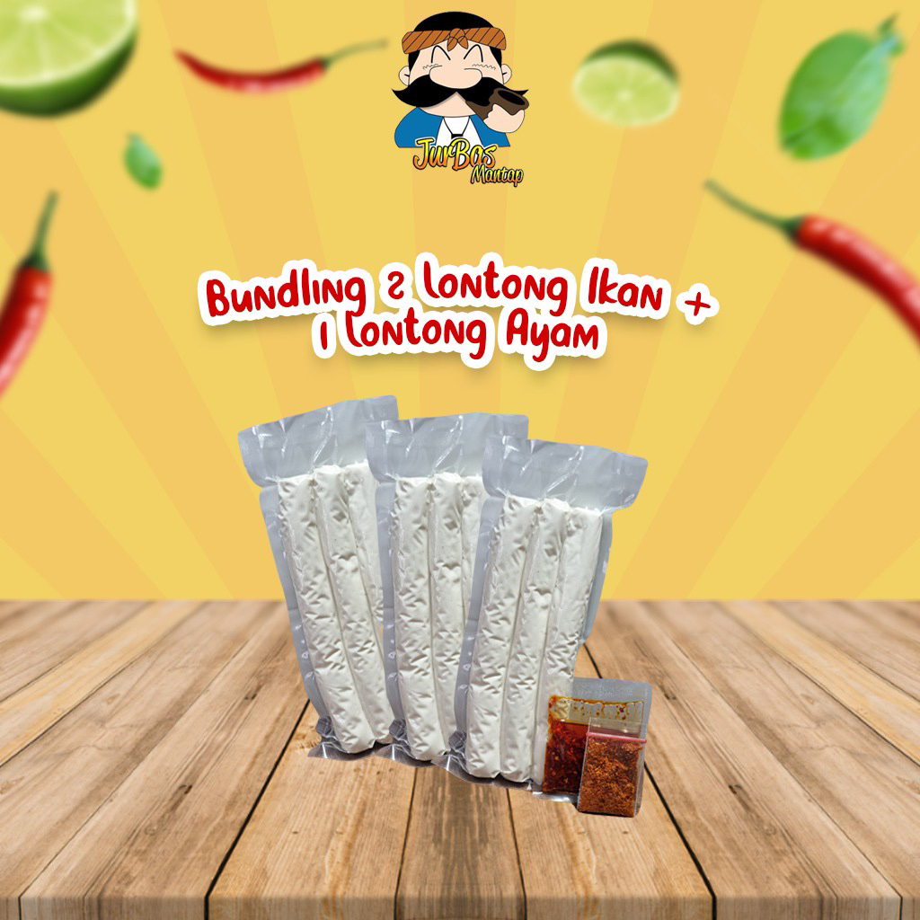 

[3 Pack] Bundling 2 Lontong Ikan + 1 Lontong Ayam