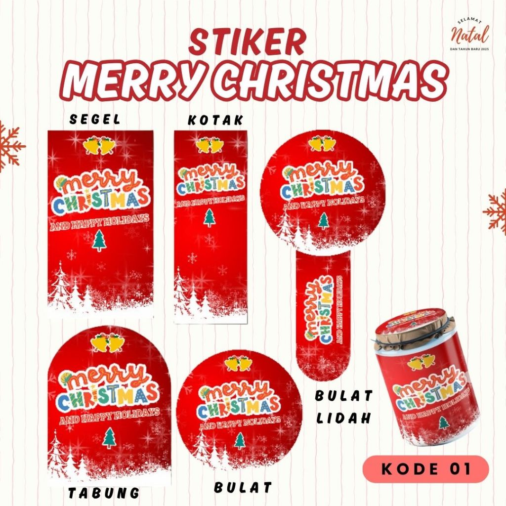 

Stiker Natal | Sticker Christmas | Hampers Toples Kue Kering Custom