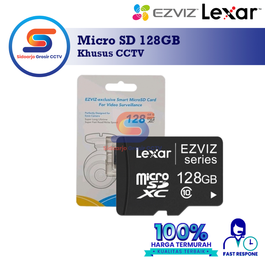 Lexar Ezviz Smart Micro SD 128GB Khusus CCTV