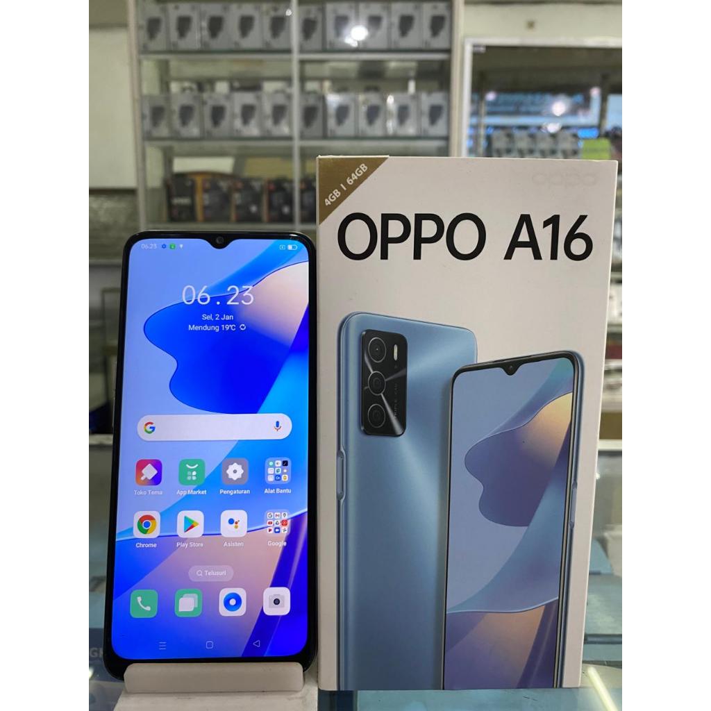OPPO A16 4/64GB SECOND SEKEN BEKAS RAM 4GB INTERNAL 64GB