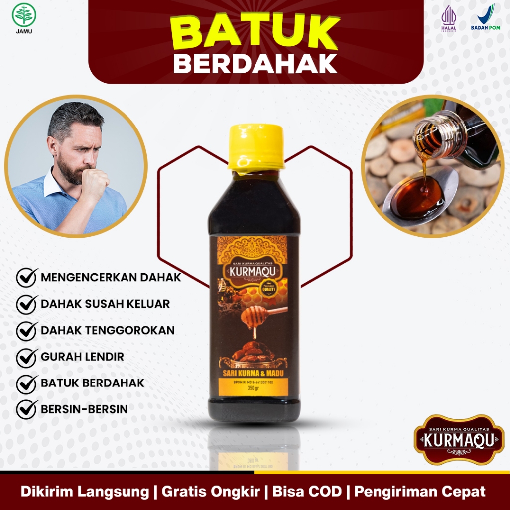 

Kurmaqu Sari Madu Asli Untuk Batuk Berdahak Dahak Susah Keluar Mengencerkan Dahak Flu Anak & Dewasa