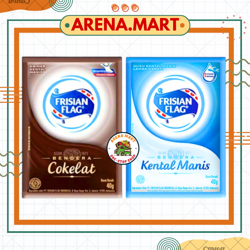 

Susu kental manis Frisian Flag Bendera Sachet 1 Renceng isi 6 Pcs 38g