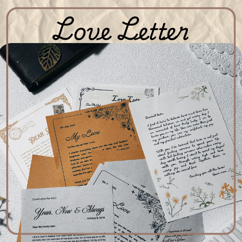 

[10 LEMBAR] Love Letter Paper / surat cinta vintage / kertas scrapbook