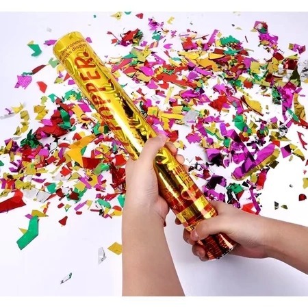 PARTY POPPER CONFETTI | PESTA TAHUN BARU ULANG TAHUN | PARTY STUFF | SEMBURAN KERTAS WARNA-WARNI