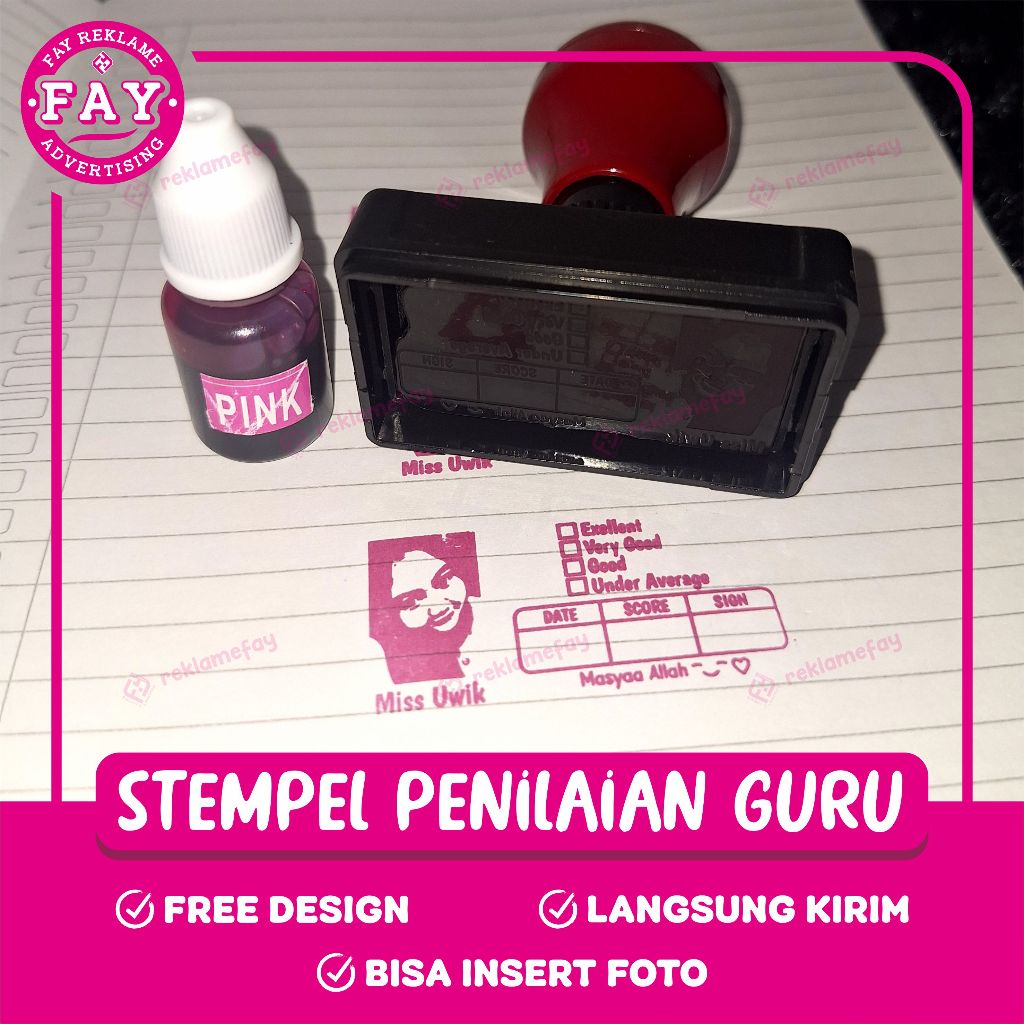 

Stempel Penilaian Guru , Stempel Guru, Stempel Otomatis, Stempel foto, Stempel pekanbaru, Stempel pku, FAY REKLAME