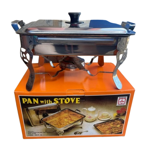 Pan With Stove Maspion SS-P19 / Panci Prasmanan Maspion SSP19 Panci Prasmanan Catering Sajian Kompor