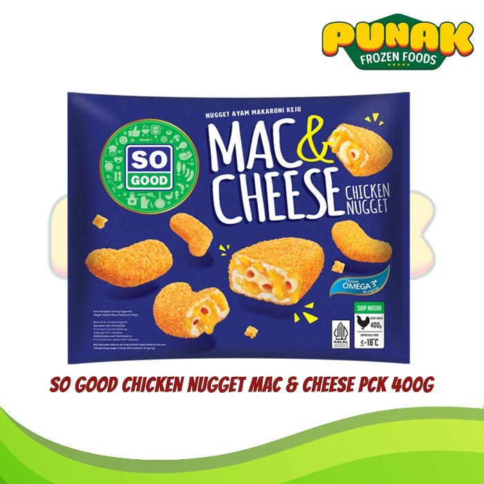 

SO GOOD CHICKEN NUGGET NAGET AYAM MAC & CHEESE 400G