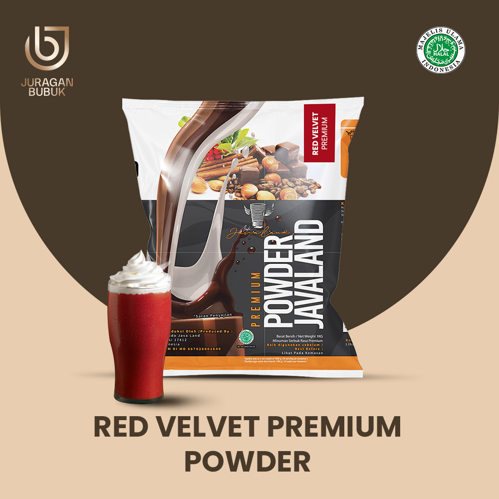 

PREMIUM Red Velvet Powder Drink Bubuk Minuman Rasa Red Velvet PREMIUM 1kg Javaland