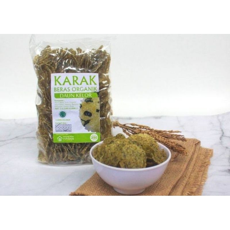 

Karak Beras Organik Daun Kelor 250 Gram Kerupuk Karak Organik Non MSG