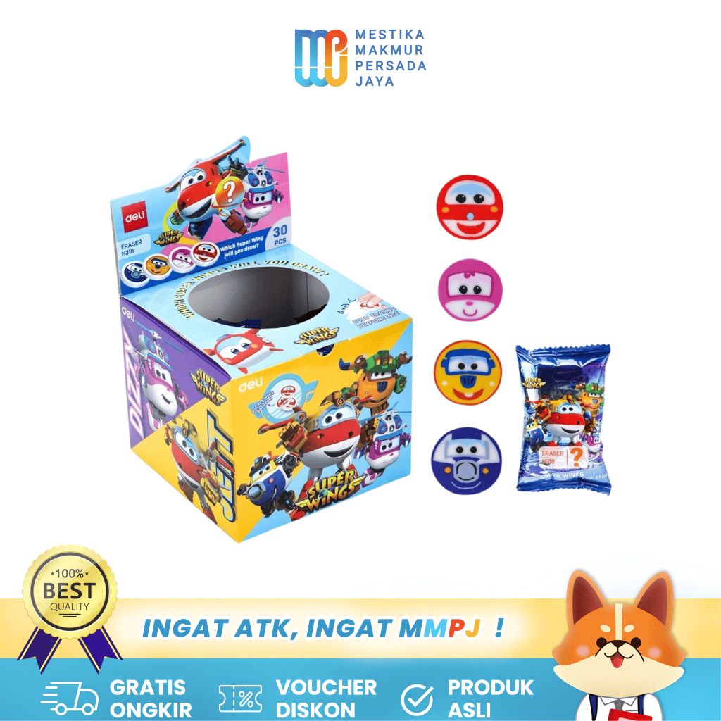 

Deli Penghapus Pensil Karakter Lucu Super Wings Lucu Motif Random EH318