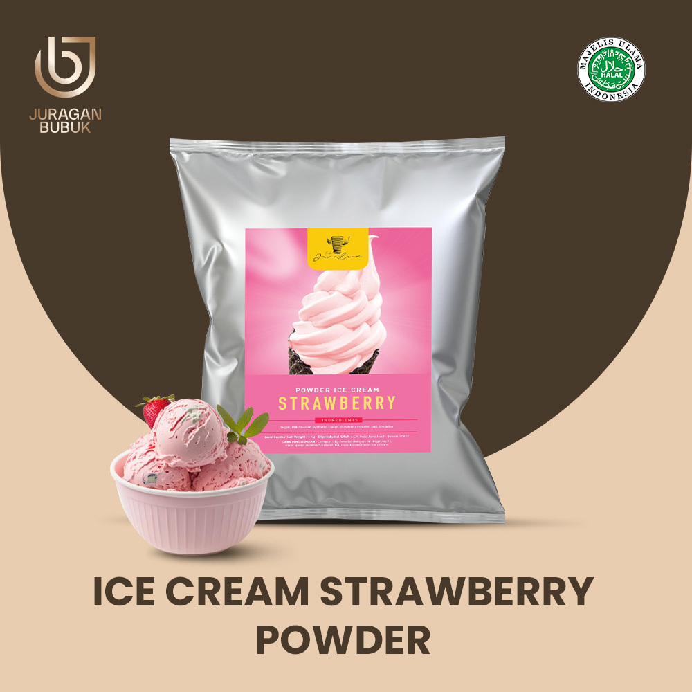 

Bubuk Ice Cream STRAWBERRY 1 kg Javaland