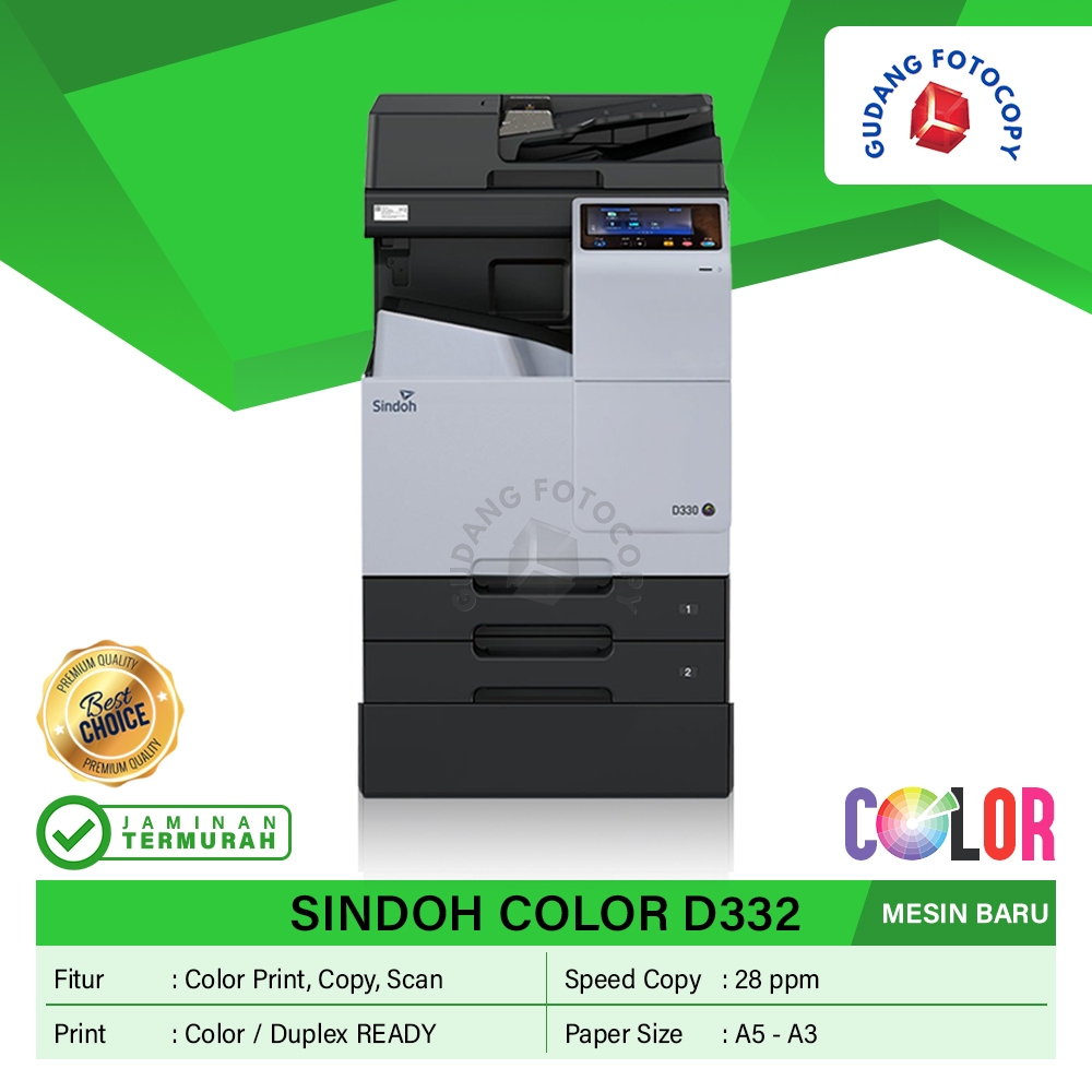 Mesin Fotocopy Warna New Colour Machine Sindoh D332