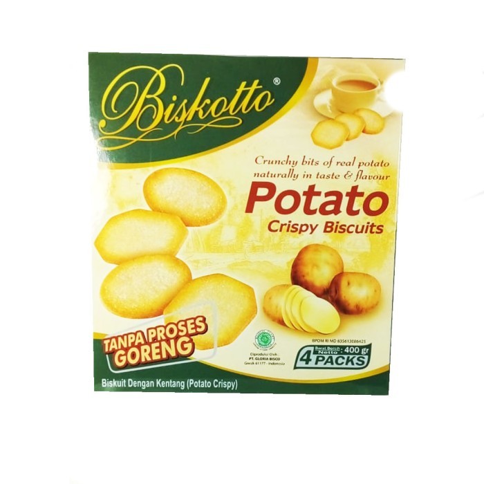 

biskotto potato 360 gram 1 dus isi 12 pcs