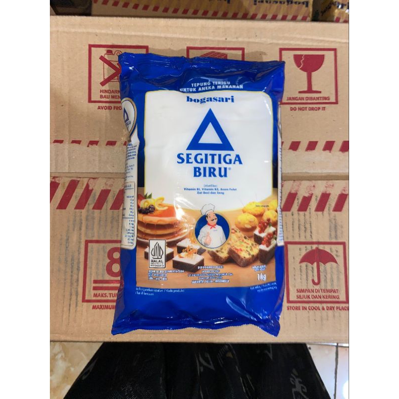 

Tepung terigu segitiga biru 1 kg-tepung rendah peotein-tepung serbaguna