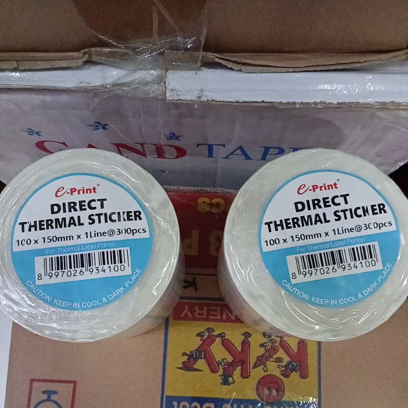 

e-print direct thermal sticker 100 x 150mm x 1 line@ 300 pcs / roll