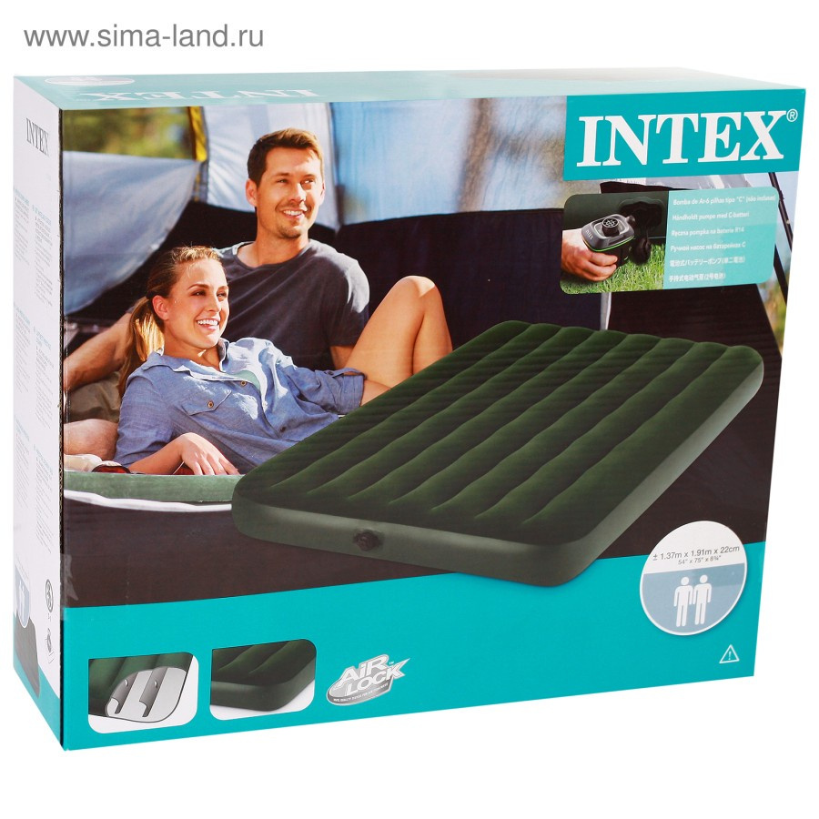 INTEX Kasur Angin Pompa Prestige Downy Airbed Battery Pump 66968 kasur angin intex kasur angin