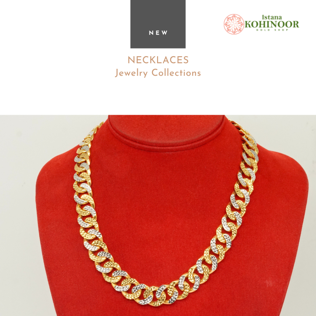 KOHINOOR KALUNG POLOS LINK CHAIN YELLOW GOLD EMAS 16K