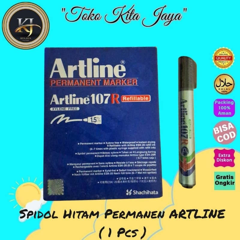 

Spidol Hitam Permanent ARTLINE 107R ( 1 pcs )