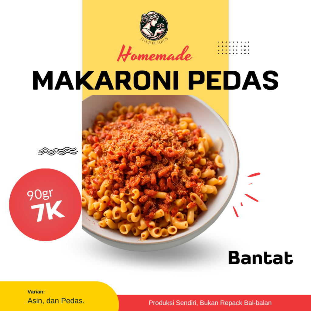 

Makaroni Pedas Bantat Daun Jeruk 90gram dan 250gram Homemade Kemasan Pouch