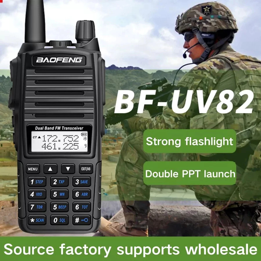 【COD】HT UV 82 PRO 82 HT handy talky 8 watt dualband vhf uhf bergaransi jarak jauh 100KM