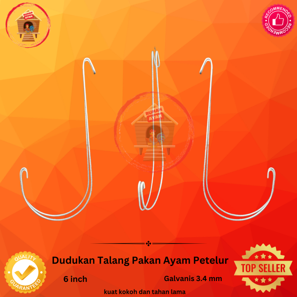 Gantungan / Cantolan Paralon Pakan Ayam Petelur (Galvanis)