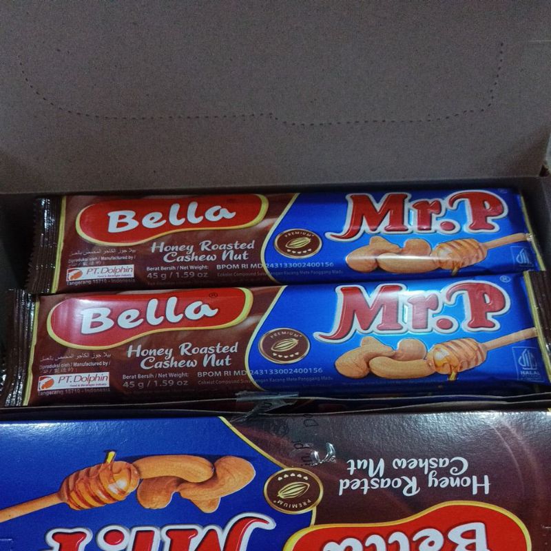 

Bella Honey Roasted Cashew Nut Mr. P 45gr