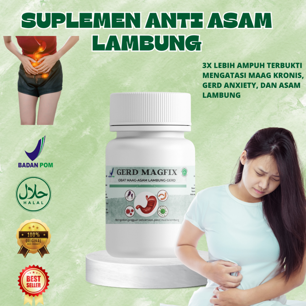 TERLARIS/TERAMPUH GERD MAGFIX Obat Maag Kronis Obat Asam Lambung Atasi Infeksi Lambung Ampuh - Obat 