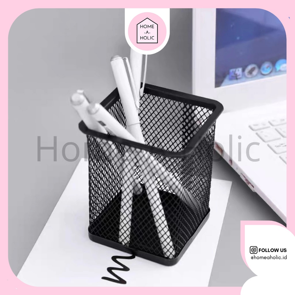 

Tempat Alat Tulis Pulpen Pensil Jala 80 x 90mm Tahan Lama Ringan / Desk Organizer / Penstand