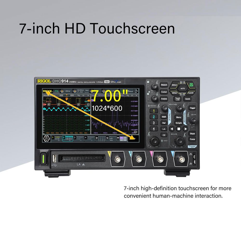 Oscilloscope Digital Multimeter Signal Generator 4CH 125 MHz RIGOL DHO914
