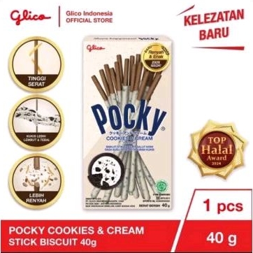 

Pocky/stik pocky/Pocky stik/Glico Pocky Cookies & Cream Stick Biscuit 40g