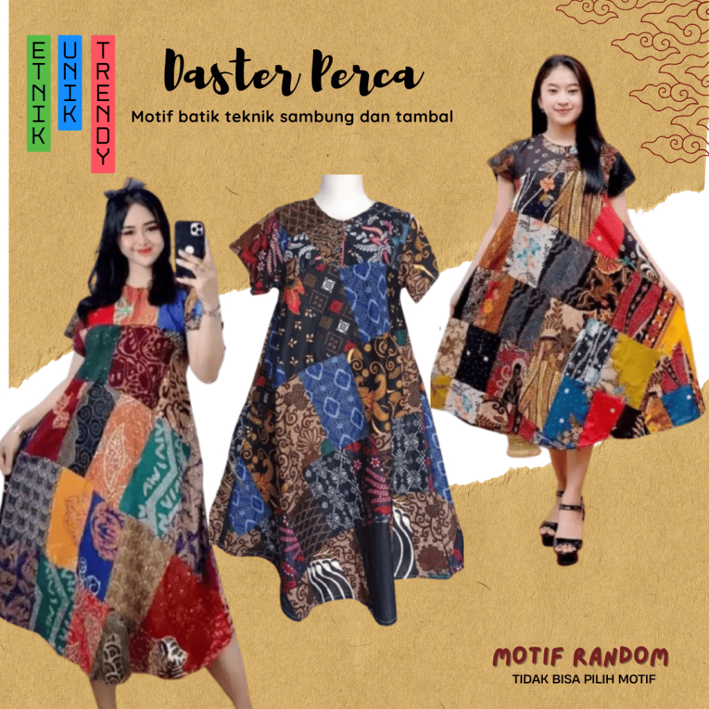 Daster Perca Batik Busui Friendly | Homedress Perca Batik Casual Trendy & etnik | Toko Baju Oleh Ole