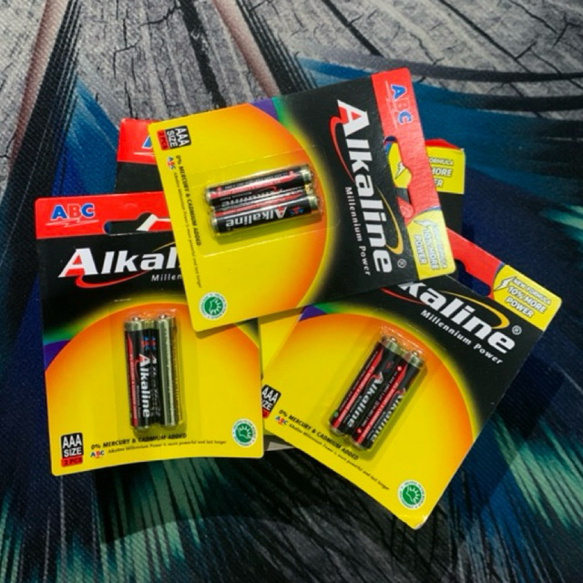 Batu Baterai Alkaline AAA / Alkaline Baterai AAA ABC 1 box isi 24 pcs